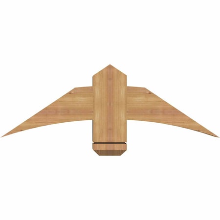 Ekena Millwork Bellingham Timber Gable Bracket, Western Red Cedar, 36"W x 12"H x 5 1/2"D x 5 1/2"F, 8/12 Pitch GBW036X12X0606BEL00SWR